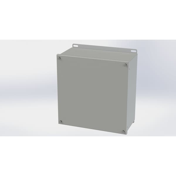 Captive Screws Electrical Enclosures, 12.13 in H, 6 in D, 12 in W, NEMA 3R, 4, 12, 13, Carbon Steel